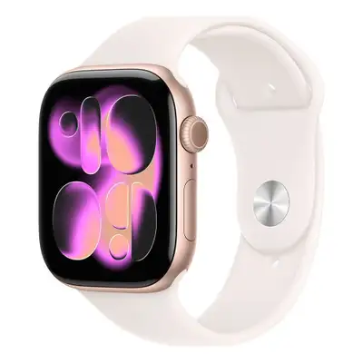 APPLE Watch S11 Cellular 46mm Rose Gold Aluminium Case with Light Blush Sport Band - S / M mfcg4rk / a
