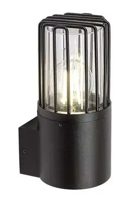RABALUX Haren, spoljna zidna E27, crni aluminium, visina 21cm, precnik 9,5cm, IP54