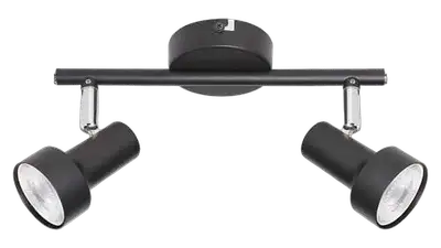 RABALUX Konrad spot, GU10 2X MAX 5W, crna