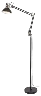 RABALUX Aristeo, podna lampa E27, metal mat crna / srebrna