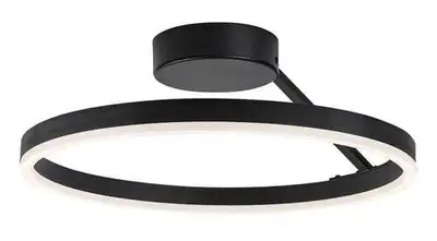 RABALUX Isaure, plafonska crna LED 24W, 1600lm, DIP switch 3000-6500K, precnik 40cm