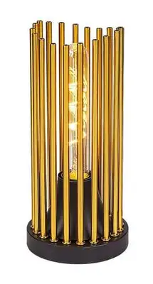 RABALUX Roxas, stona lampa 1xE27, metal crna / bakar sa tekstil kablom, visina 26cm