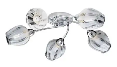 RABALUX Danila plafonska lampa E27, 5x60W, hrom