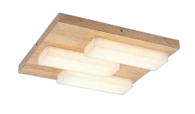 RABALUX Konte, LED plafonjera, drvo / metal, 30W, 1800lm, 3000K, 40cm