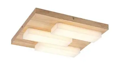 RABALUX Konte, LED plafonjera, drvo / metal, 30W, 1800lm, 3000K, 40cm