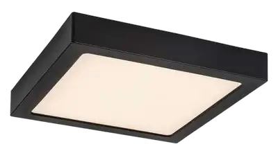 RABALUX Shaun2 plafonjera 24W 3000K crna cetvrtasta