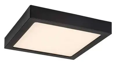 RABALUX Shaun2 plafonjera 24W 3000K crna cetvrtasta