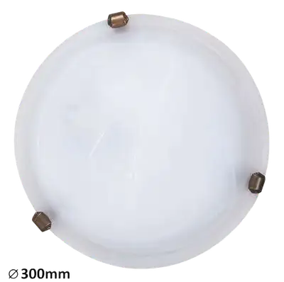 RABALUX Alabastro plafonjeraD30 E27 60Wbelo / bronza