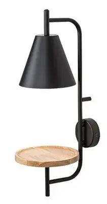 RABALUX Azome, zidna drvo / metal crna sa stalkom, E27, visina 50cm, kabal 150cm sa prekidacem