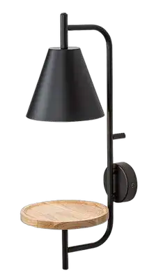 RABALUX Azome, zidna drvo/metal crna sa stalkom, E27, visina 50cm, kabal 150cm sa prekidacem