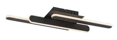RABALUX Sindri, plafonska crna LED 18W, 950lm, DIP switch 3000-4000K, 61x23cm, Designed by Rabalux