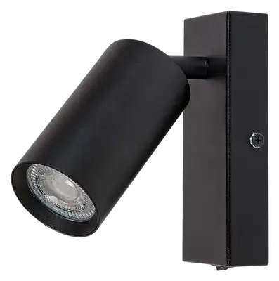 RABALUX Solo, zidna crna metal spot lamp, 1xGU10 sa prekidacem