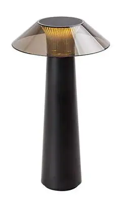 RABALUX Assen, LED spoljna stona punjiva lampa, metal crna, 5W, 40lm (bez dif. 150lm), 3000K