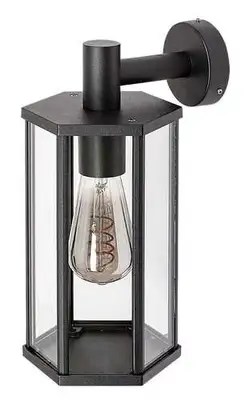 RABALUX Dubrovnik spoljna zidna lampa mat crna aluminijum E27 40W