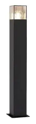 RABALUX Loanda, spoljna podna E27, crni aluminium, plasticna dimljena maska, visina 65cm, IP54