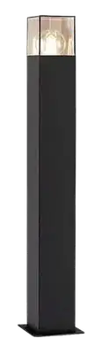 RABALUX Loanda, spoljna podna E27, crni aluminium, plasticna dimljena maska, visina 65cm, IP54