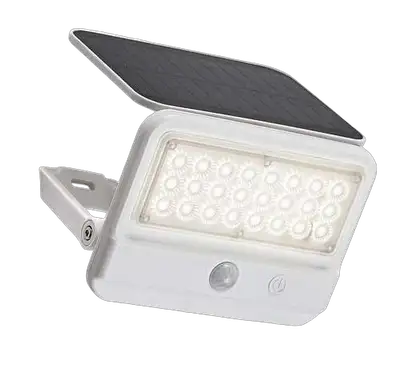 RABALUX Flaxton, solarna zidna sa senzorom bela, LED 7W, 700lm, 4000K