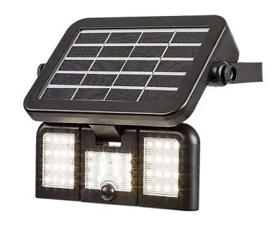 RABALUX Lihull spoljna solarna zidna lampa crna 9,6W 500lm 4000K senzor pokreta