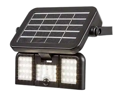 RABALUX Lihull spoljna solarna zidna lampa crna 9,6W 500lm 4000K senzor pokreta