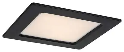 RABALUX Shaun2 plafonjera 6W 3000K crna cetvrtasta