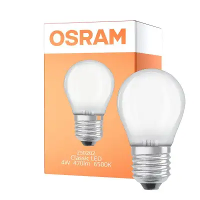 OSRAM  LED  E27 4W (40W) 6500K 470lm