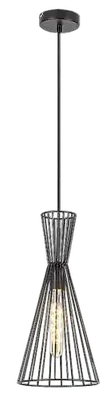 RABALUX Leandros, mat crna metalna visilica E27 1x60W, H150cm IP21