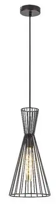RABALUX Leandros, mat crna metalna visilica E27 1x60W, H150cm IP21