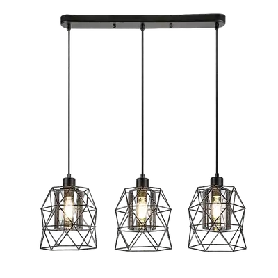 RABALUX Emrys, mat crna metalna visilica , E27 3x40W IP21