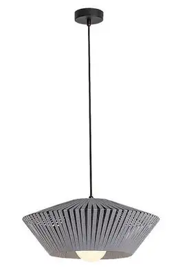 RABALUX Revan, visilica tekstilna siva, 1xE27, precnik 40cm