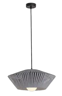 RABALUX Revan, visilica tekstilna siva, 1xE27, precnik 40cm