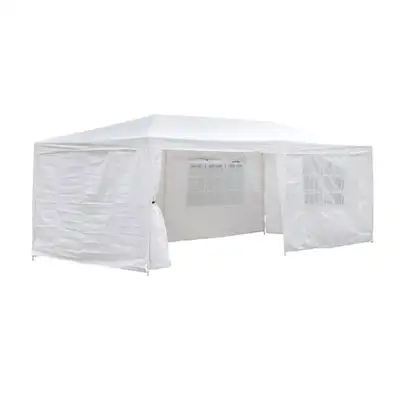 GREEN BAY GAZEBO TENDA 3 X 6 SA BOCNIM STRANAMA - BELA