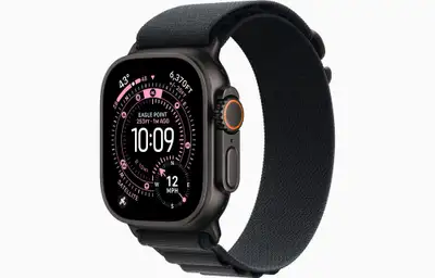 APPLE Watch Ultra 3 Cellular 49mm Black Titanium Case with Black Alpine Loop - Medium mf0v4se/a
