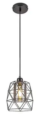 RABALUX Emrys, mat crna metalna visilica , E27 1x40W IP20