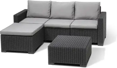 KETER Bastenska garnitura California 3 seater modular grafit  CU 256622