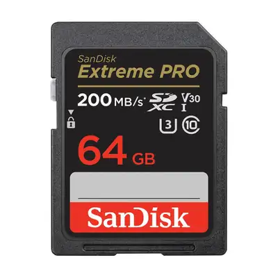 SANDISK SDHC 64GB Extreme Pro 200MB / s UHS-I Cass10 U3 V30