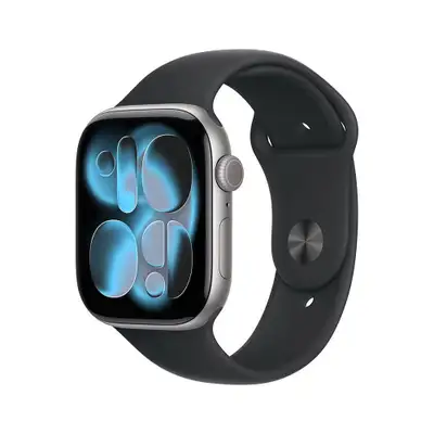 APPLE Watch S11 Cellular 42mm Space Grey Aluminium Case with Black Sport Band - M / L mf8c4rk / a