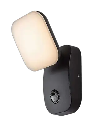 RABALUX Odiel, LED spoljna zidna sa senzorom, aluminium crna, 12W,  850lm (bez dif. 1400lm), 3000K
