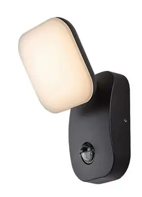RABALUX Odiel, LED spoljna zidna sa senzorom, aluminium crna, 12W,  850lm (bez dif. 1400lm), 3000K