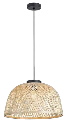 RABALUX Rattan, visilica, crna metalna E27 1x25W, IP20