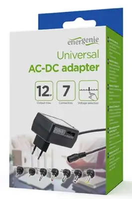 GEMBIRD EG-MC-008 12W Univerzalni 220V / 12W na 3,4.5,5,6,7.5,9,12V 1A max