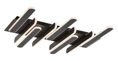RABALUX Sindri, plafonska crna LED 46W, 2500lm, DIP Switch 3000-4000K, 61x61cm, Design by Rabalux