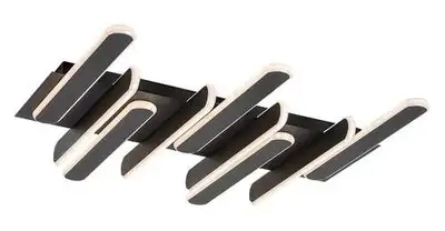 RABALUX Sindri, plafonska crna LED 46W, 2500lm, DIP Switch 3000-4000K, 61x61cm, Design by Rabalux