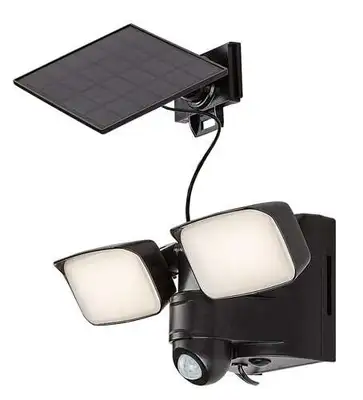 RABALUX Leszno, solarni reflektor sa senzorom, LED 10W, 800lm,  (bez dif. 1000lm), 4000K 3600mAh, ideal operating temperature: -10°C / +40°C, IP54