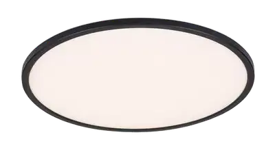 RABALUX Ezio, LED plafonjera dimabilna 18W, 1400lm, 3000K, 29cm, IP20, plastika / crni prsten