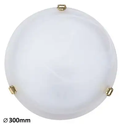 RABALUX Alabastro plafonjeraD30 E27 60Wbelo / zlato