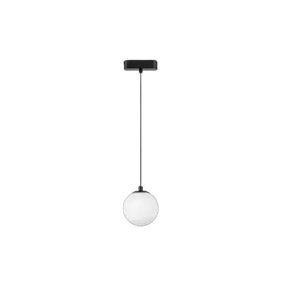 RABALUX LiTrack Pendant02N, šinska visilica kugla LED 5W, 400lm, 4000K, v120cm, p10cm, DC 24V
