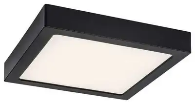 RABALUX Shaun2 plafonjera 24W 4000K crna cetvrtasta
