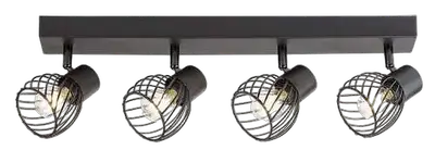 RABALUX Aberama, plafonska lampa, crna plasticna E14 4x10W, IP20