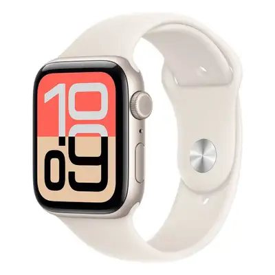 APPLE Watch SE 3 Cellular 44mm Starlight Aluminium Case with Starlight Sport Band - S / M mepe4rk / a