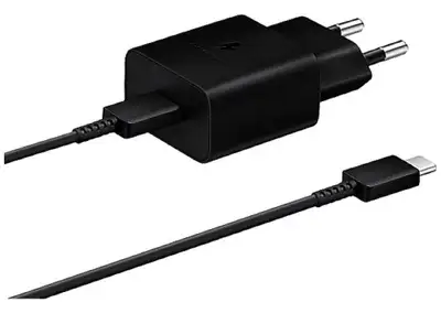 SAMSUNG 25W Power Adapter USB-C + Cable Black EP-T2510-XBE